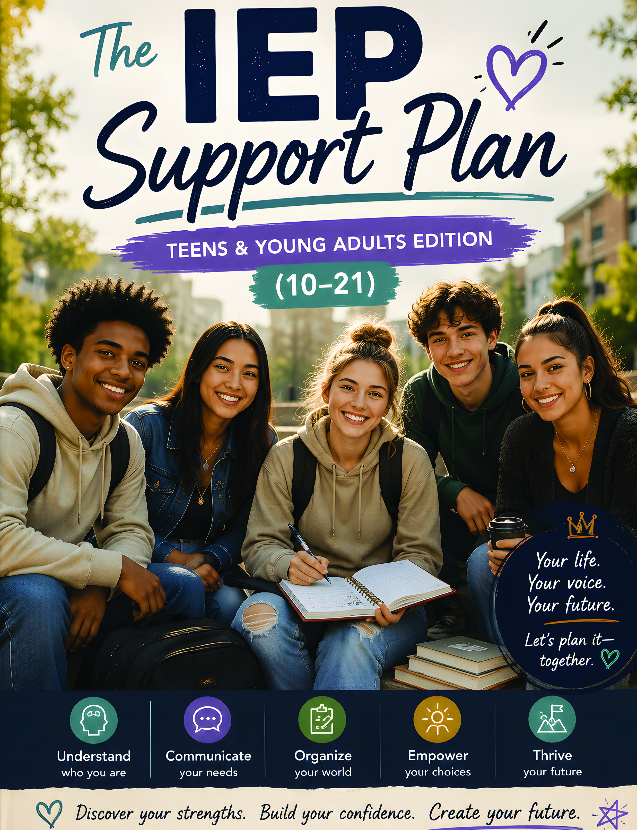 The IEP Support Plan front cover — teens and young adults ages 10 to 21